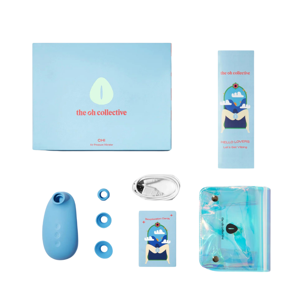 The Oh Collective - Chi Air Pulsating Vibrator With Adjustable Head And Sexploration Cards