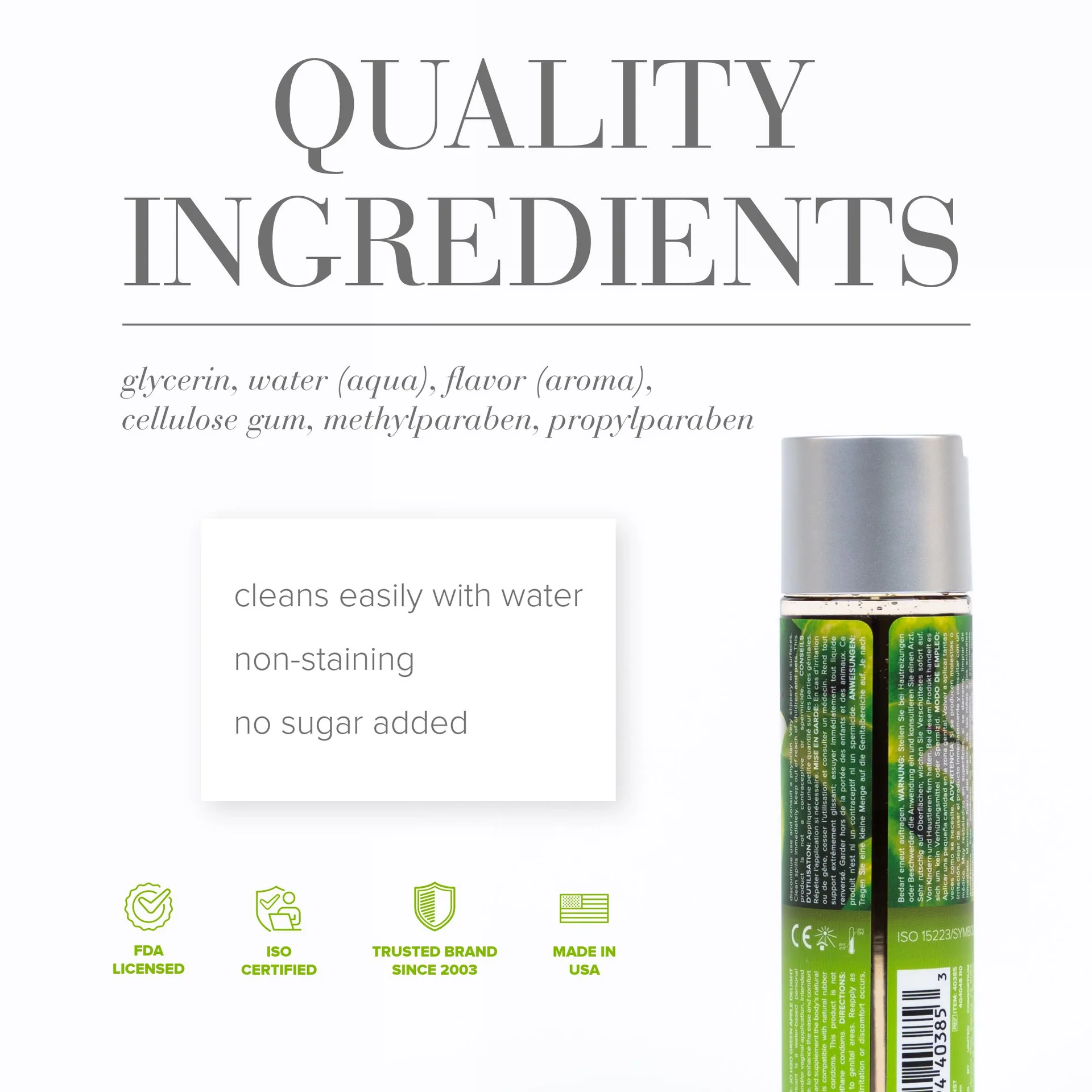 JO H2O - Green Apple Delight Flavoured Waterbased Lubricant