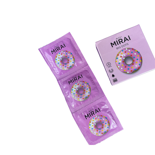 Mirai Big Dots Condom 3 Pieces Set