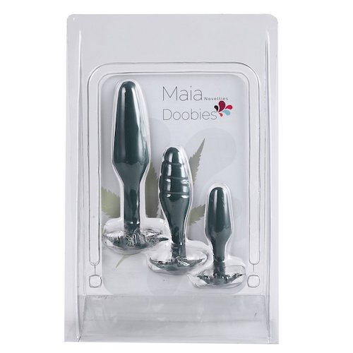 Maia Toys Doobies POT Leaf Anal Trainer Silicone Set