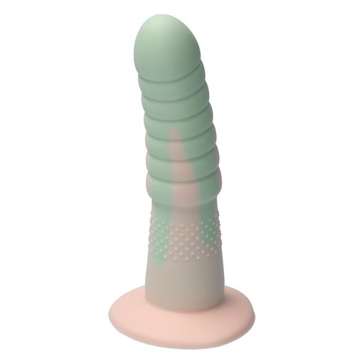 Ylva & Dite Aria Sage Green Ridged Suction Silicone Dildong